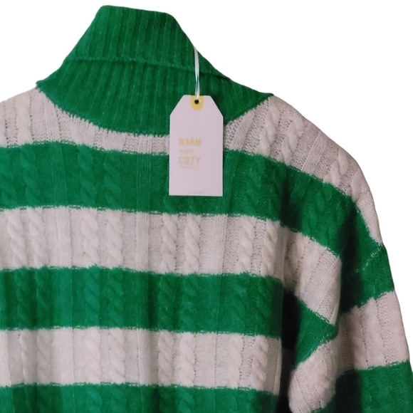 Striped Cropped Turtleneck Sweater - Picture 7 of 9